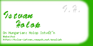 istvan holop business card